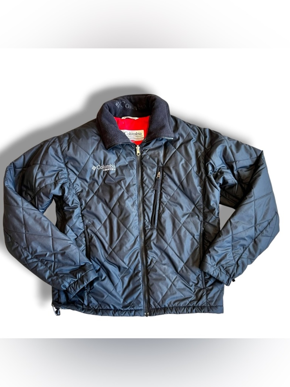 Columbia Womens Vertex Quilted Jacket Vented Sz Lrg Black Gorpcore Outdoor C-1